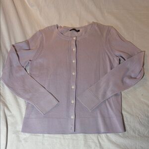Lavender Button-Up Cardigan Sample